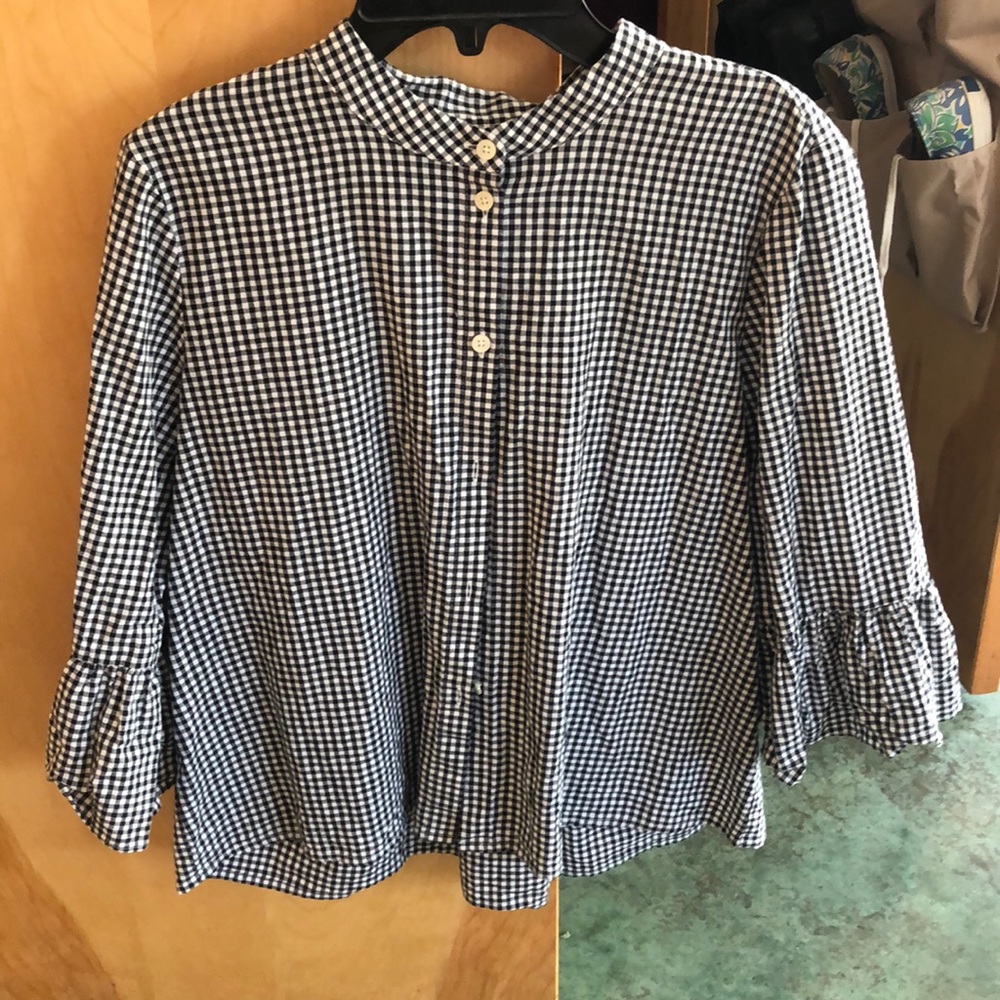 Madewell size M gingham blouse